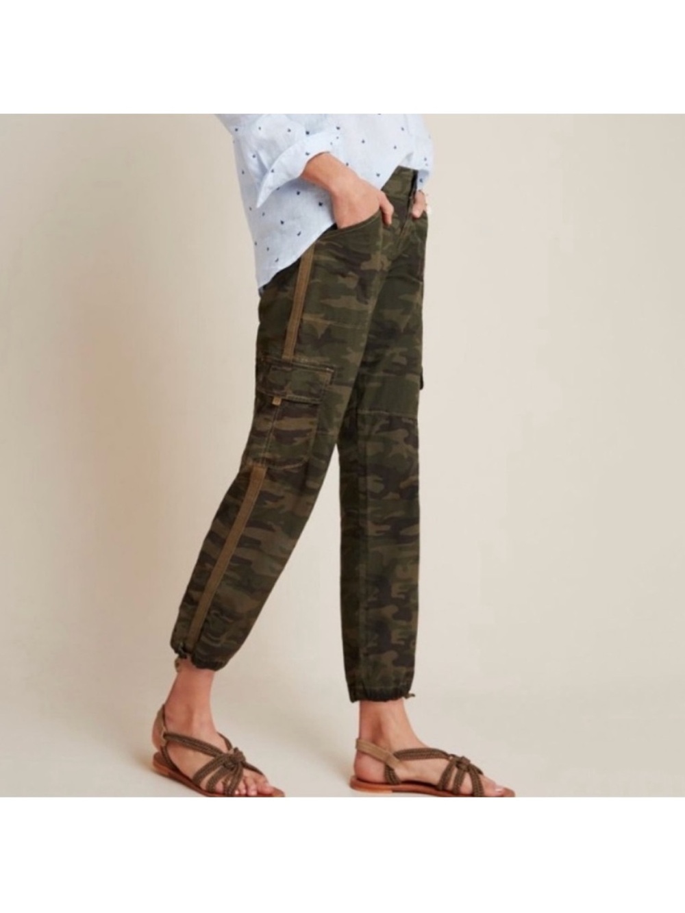 Anthropologie Sanctuary Olive Green Camo Cargo Pants